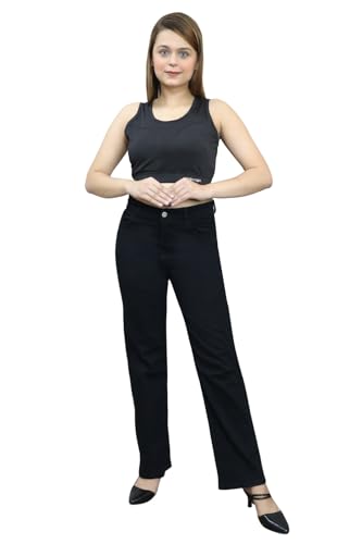 Image of Spandex Straight Fit Regular Jeans for Womens and Ladies