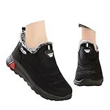 Sunnyuk Winterschuhe Damen Boots, Winterschuhe Damen Gefüttert Komfort Wasserdicht Schneestiefel Winter Boots Winterstiefel Warm Kurze Stiefeletten Winterboots Snowboot Ankle Boots