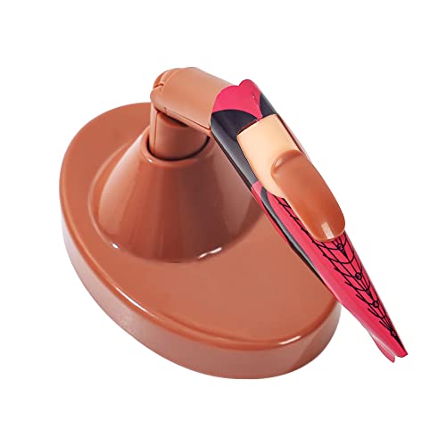 Nmkl38 Flexible Nail Practice Finger Hand Kits Stand Movable False Fake Nail Mannequin Fingers With And 100 Pcs Refill Nail Tips For Nail Training (Brown) #TOP6