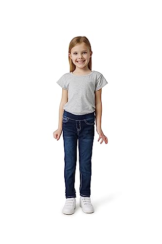 Vigoss Girls' Jeggings - Pull On Super Stretch Denim Skinny Jeans For Girls (2T-16), Size 12, Blueberry Cream #TOP2