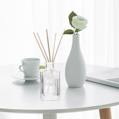 Botellas con diseño creativo de vidrio transparente para difusores de perfume caseros 4