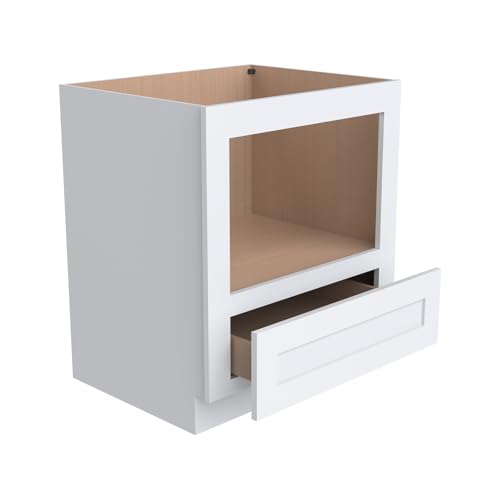 Microwave Base Cabinet – Solid Wood Shaker Style Kitchen Storage Base Unit...