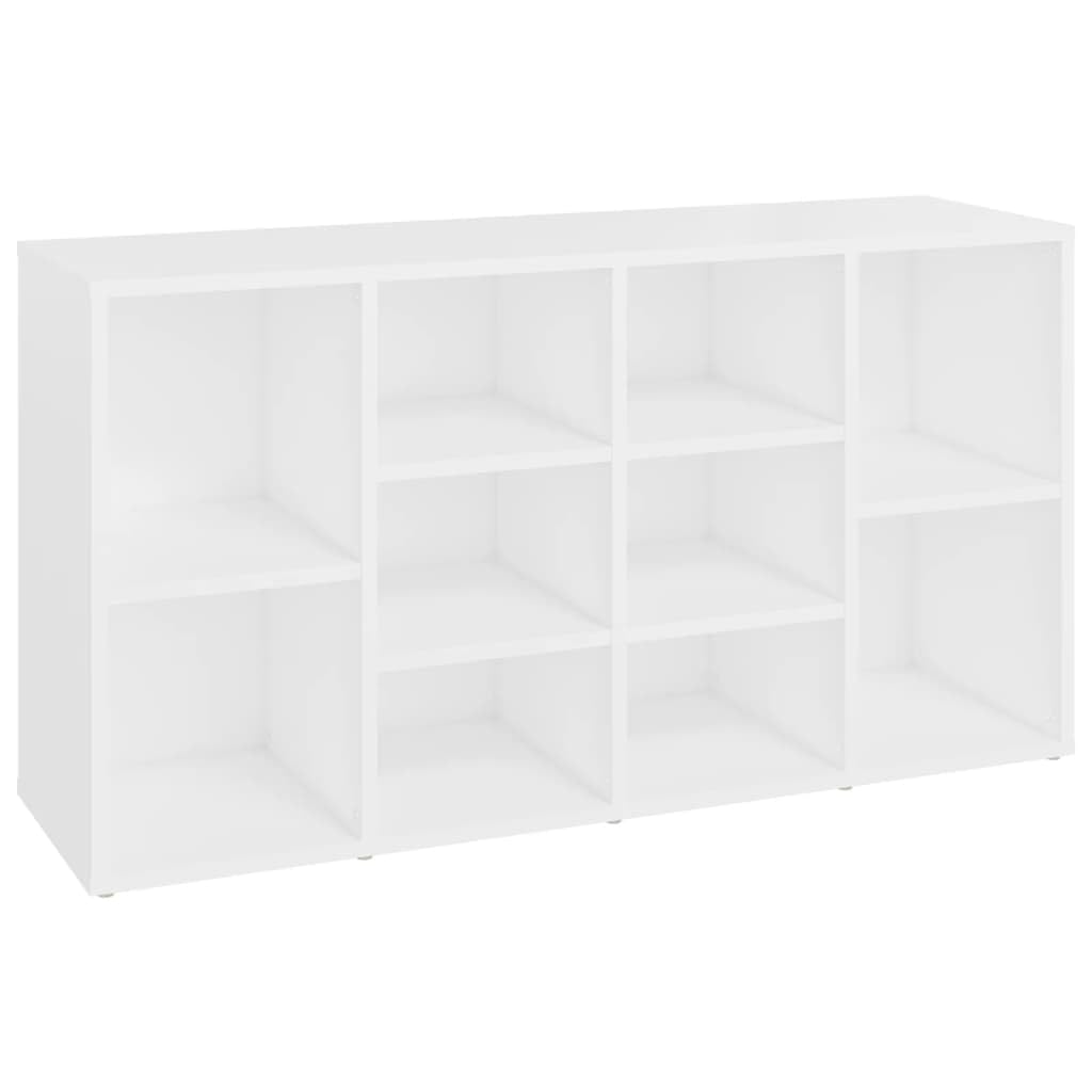 vidaXL Shoe Bench Modern Household Wardrobe Storage Organisation Shoe Shelf Rack Home Organiser Storage Space Cabinet Chipboard White