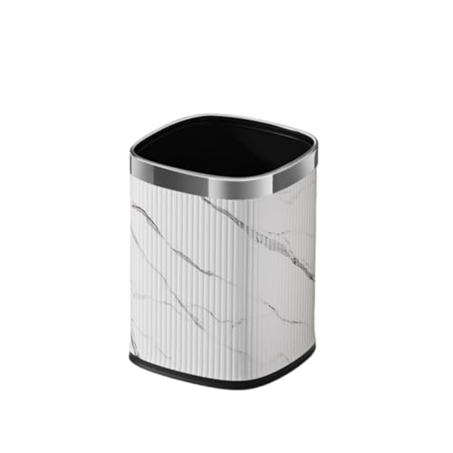 Poubelle double paroi 12 L métallique pour cacher les sacs poubelles