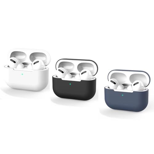 Coque AirPods Pro et Pro 2 lot de 3 silicone souple blanc violet noir protection boîtier
