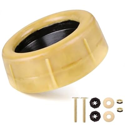 Extra Thick Toilet Wax Ring Replacement Kit – Universal Wax Seal PE Flange Fits 3" & 4" Drain Pipes, Includes Bolts & Washers, Easy DIY Installation, Compatible with Below-Floor or Level Flanges