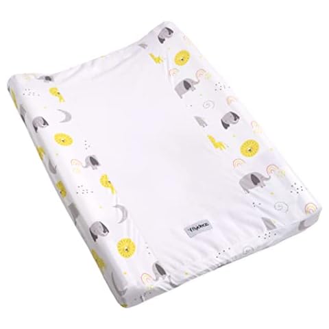 FlyIdeas Set of 2 Universal Baby Changing Mat Cover 70x50 cm - Elasticated Soft Certified Bamboo Fabric - Thick and Super Absorbent Waterproof Terry-Cloth Cover