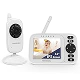 HelloBaby Baby Monitor No WiFi, Video Baby Monitor with Camera and Audio, 3.2'' IPS Screen, Manual Camera Adjustment, Night Vision, 1000ft/300m Range, ECO Mode, Feeding Reminder, USB Charging Cable
