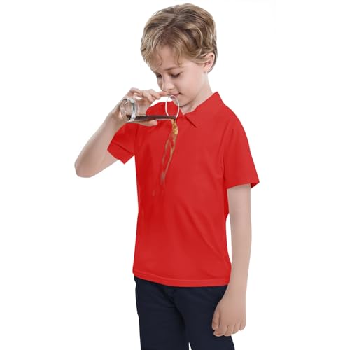 Image of Dreammonkey Toddler to Youth Stain Resistant Polo Shirts Kids Collared Golf T-Shirt School Uniform for Boys and Girls