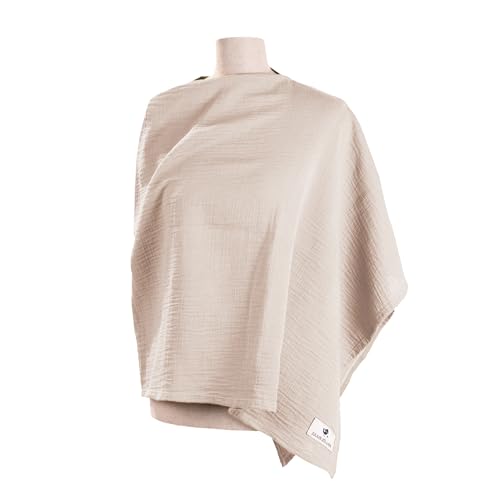 Julius Zöllner Stilltuch aus 100 Prozent Musselin-Baumwolle, OEKO-TEX STANDARD 100, Made in Germany, Sand