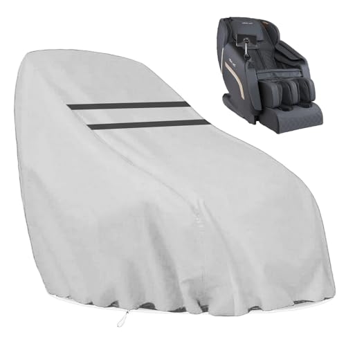 Image of Massage Chair Cover - Full Body Protector for Massage Chair - Dustproof & Scratch-Proof for Pets, Cats & Dogs - Polyester Material (Silver)