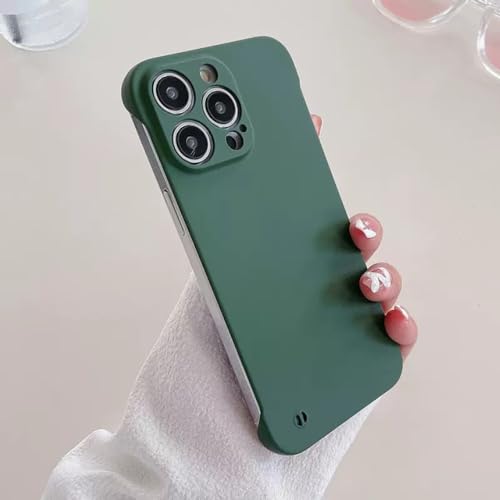 Coque sans cadre iPhone 13 Mini antichoc vert foncé lisse contre les rayures