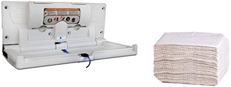 Karma Baby Bundled Kit - Horizontal Changing Station Wall Mounted + Diaper Changing Station Liners - 500 Count