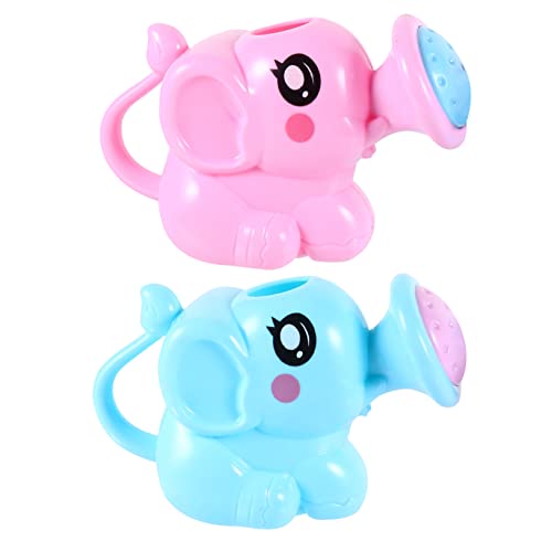 SOPOTUTU 2 Piezas Juguetes de Baño para Regaderas de Agua con Diseño de Elefante Juguetes de Seguros y Divertidos para...