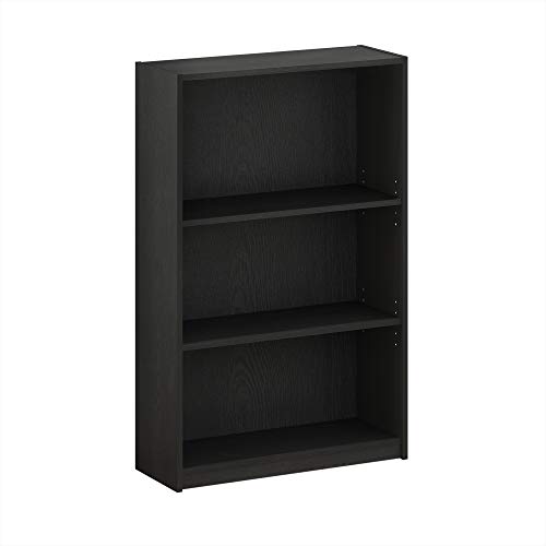 FURINNO JAYA Simple Home 3-Tier Adjustable Shelf Bookcase, Black FURINNO JAYA Simple Home 3-Tier Adjustable Shelf Bookcase, Black