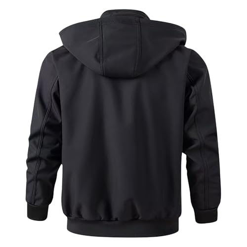 Generisch Warmes, isoliertes Jacken- und Hosenset für Herren, Dickes Fleecefutter, Arbeitskleidung für Herbst und Winter, strapazierfähige Outdoor-Kleidung (Black, 170) 2026 Winteranzug