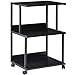 IBUYKE Soporte para Impresora con Estante de Almacenamiento, Mesa de Impresora de 3 Niveles con Ruedas, Carrito de Impresora para organización de Oficina en casa TPS001B