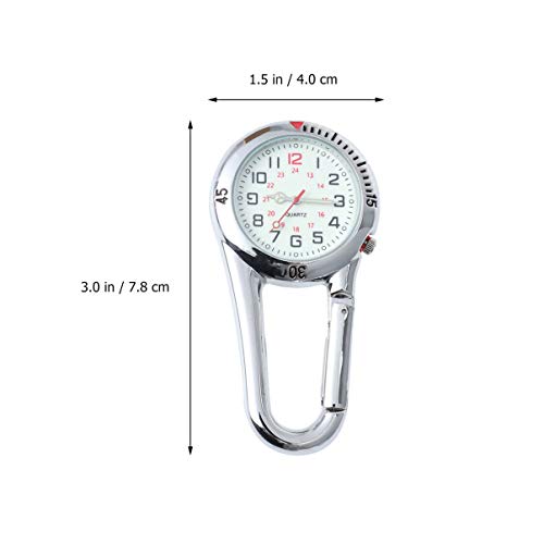 Scicalife Mochila de relógio de quartzo com clipe para cinto relógio unissex bolsa de bolso para méd