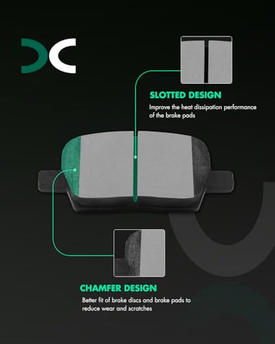 Image of SCITOO D1877-9105 Disc Brake Pads Sets Rear Ceramic Brake Pads w /Hardware