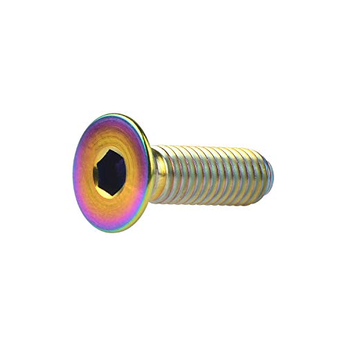 Tornillo hexagonal M6x20mm plano de titanio ligero para bicicletas de ruta 6