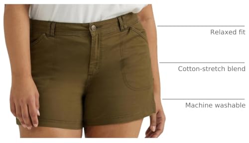 Lee Women's Plus Size Legendary Carpenter Short Olive Night 14 Plus - image 4