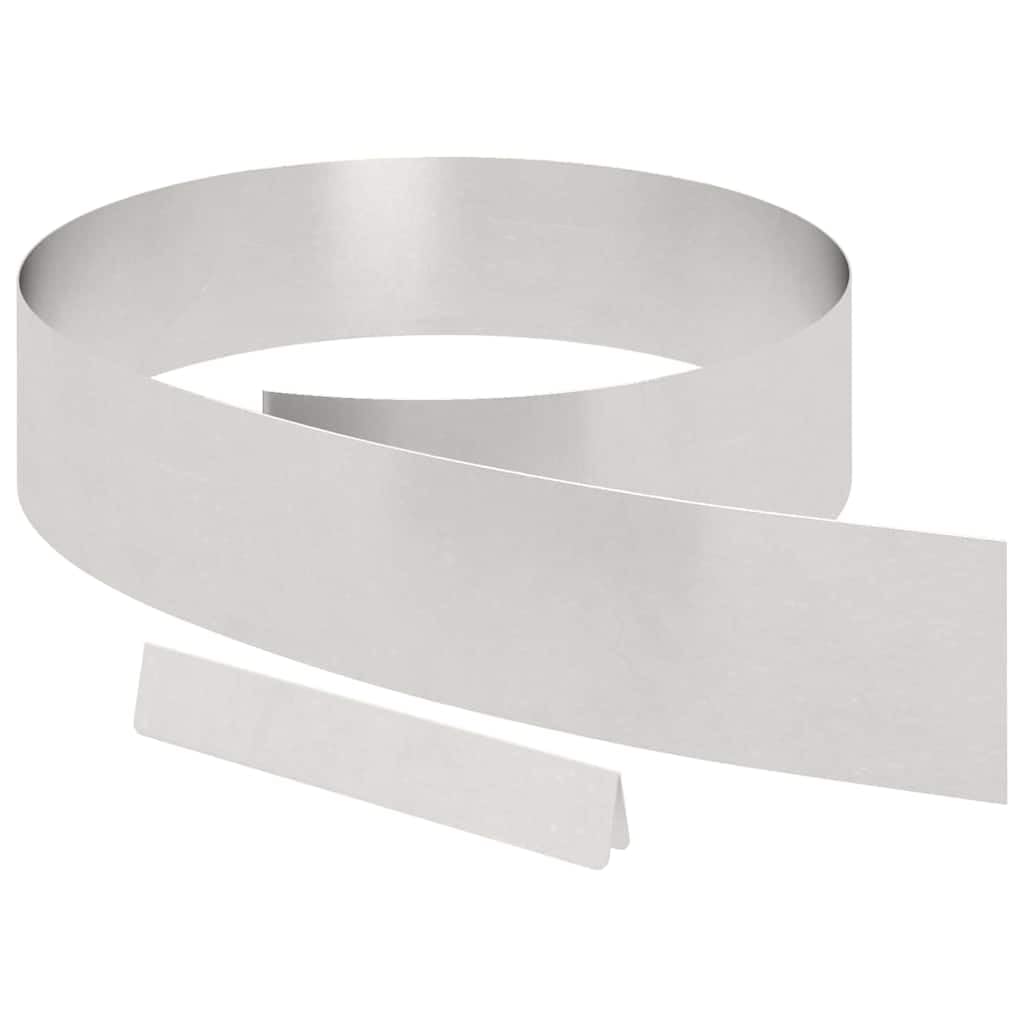 EBZFASO Steel Lawn Edging, Steel Edging Border 10-20cm Heights(Stainless Steel,450x15cm)