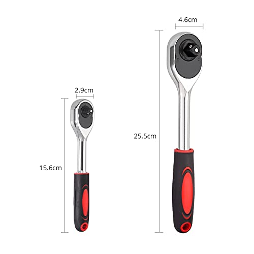 Justech 108 Pezzi Set Cricchetti e Bussole Chiave