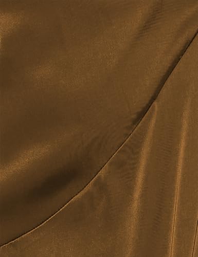 Image of Halfisland Women's Summer Satin High Neck Sleeveless Wrap Dress Elegant Mock Neck Tie Waist Cocktail Formal Dresses