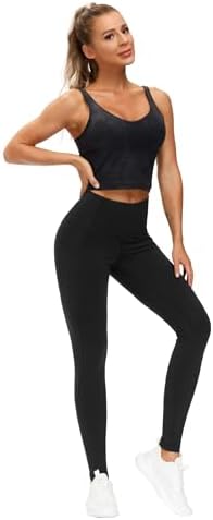 THE GYM PEOPLE Women's Thick High Waist Yoga Pants Workout Leggings Black - 5