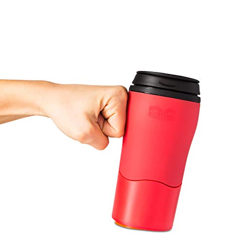 Mighty Mug Double Wall Plastic Travel Mug featuring No Spill Smartgrip Technology (Red, 12oz)