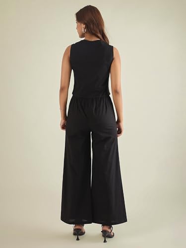 Image of WineRed Woman Geometric Print Waistcoat & Pant Co-ord Set