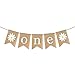 Jute Burlap Daisy Themed 1st Birthday Party Decoration Banner,Spring Party Decoration Burlap Banner Garland with Flower for Mantle Fireplace Supplies Spring Bunting Garland Banner Decoration for Home