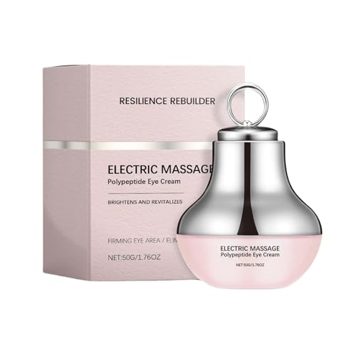 Crema de ojos eléctrica de masaje de 50 g, crema de ojos para ojeras y ojos hinchados, antiarrugas, sueros masajeadores con vibración suave, eliminador de arrugas, sueros masajeadores para todo tipo