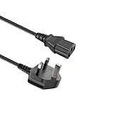 3pin UK mains plug power lead cable features a heavy duty cord, fully snagless design for maximum durability and long life BS 1363 male UK 3 pin plug to C13 IEC female ac kettle power cable lead plug High quality 250V 10A 18AWG ac power cable UK main...