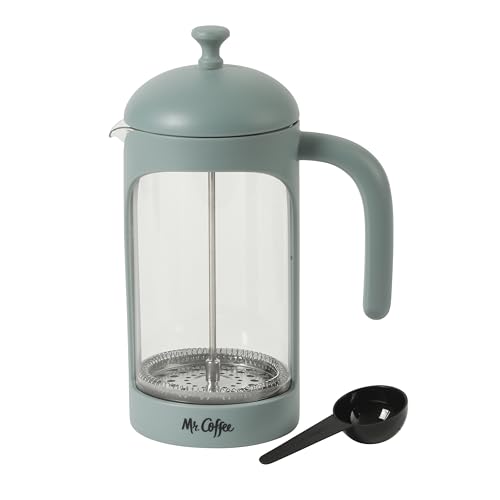Mr. Coffee Retro French Press 31oz Teal Glass Carafe