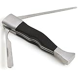 Savinelli Pipe Companion 3 in 1 Tool - Tamper, Pick, and Spoon, Black & Silver, Portable Tobacco Pipe Care