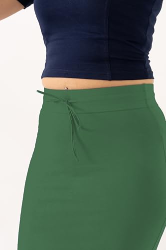Image of DESI GIRL Cotton Lycra Stretchable Saree Shapewear Petticoat with Drawstring for Women | Fishcut Saree Petticoat with Side Slit for Easy Movement | Saree Shaper | Long inskirt