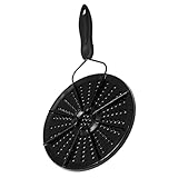 BESPORTBLE Wärmeleitplatte aus Emailliertem Eisen mit Kunststoffgriff Wärmeverteiler für Induktionsherde Gleichmäßige Hitzeverteilung für Sauberes Kochen und Kleinere Töpfe