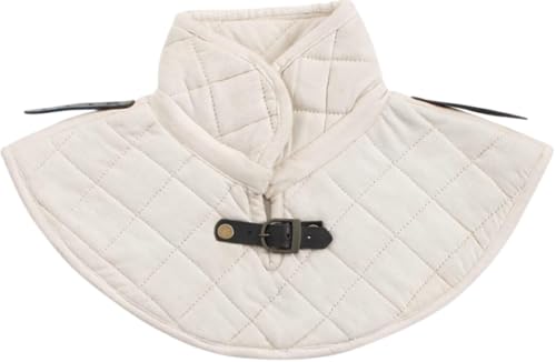 Medieval Cotton Hood with Collier Padded Renaissance Armor Arming Cap