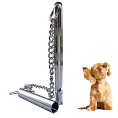 Duoduole 1 Pc Dog Whistles, Dog Training Whistle Professional Gundog Whistle High Pitch Dog Whistle with Lanyard Keychain for Barking & Recall