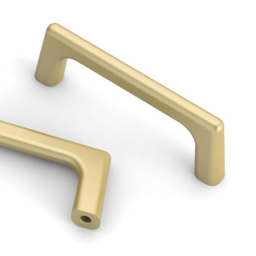 Image of Asidrama 6 Pack 3 Inch(76mm) Brushed Gold Cabinet Pulls Cabinet Handles Cupboard Handles Kitchen Cabinet Hardware for Cupboard Drawer Pulls