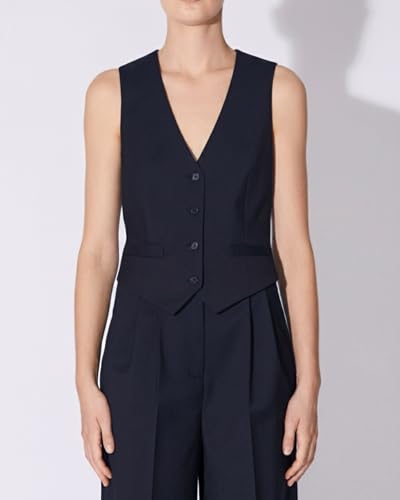 Image of ROCKSY V Neck Waistcoat for Women | Sleeveless Formal Jacket Top | Office Wear Regular Fit Blazer Vest.