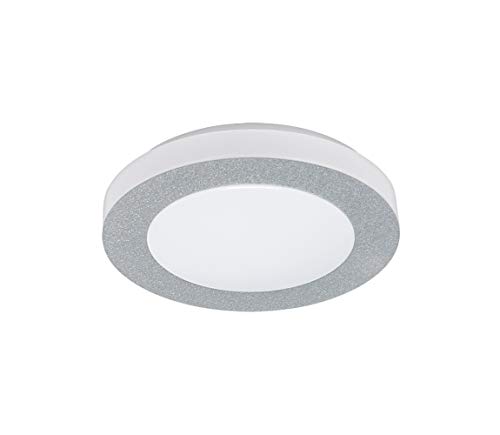 Plafonnier Eglo 93507 en métal blanc avec diffuseur de lumière homogène