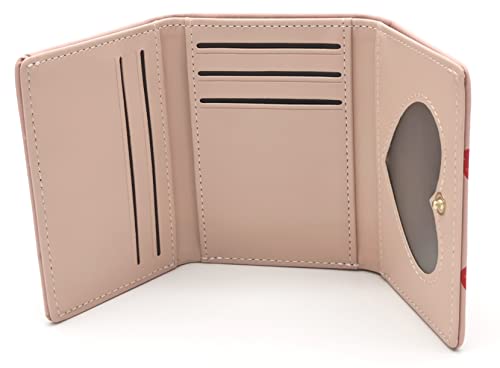 Small Trifold Cute Kawaii Strawberry Wallet for Women Girls(Pink)4