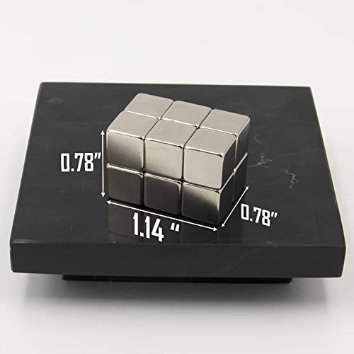 REALTH Square Magnets 12Pack Neodymium Magnetic Cube 0.39 Inch, Rare Earth Magnets for Research Industrial Purposes Educational