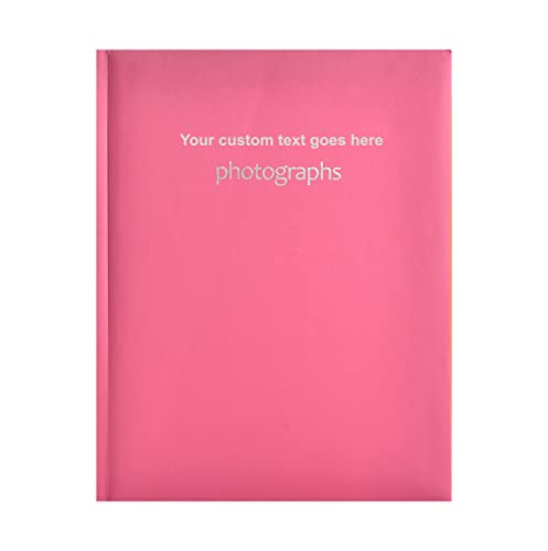 Arpan Personalised Custom Text Self Adhesive Photo Album 20 sheets, 40 Sides. (Pink)