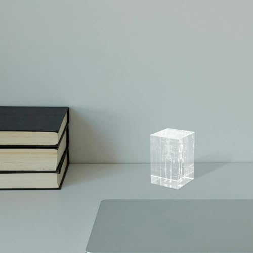 Squelette humain en cristal cube gravure interne 3D de prestige