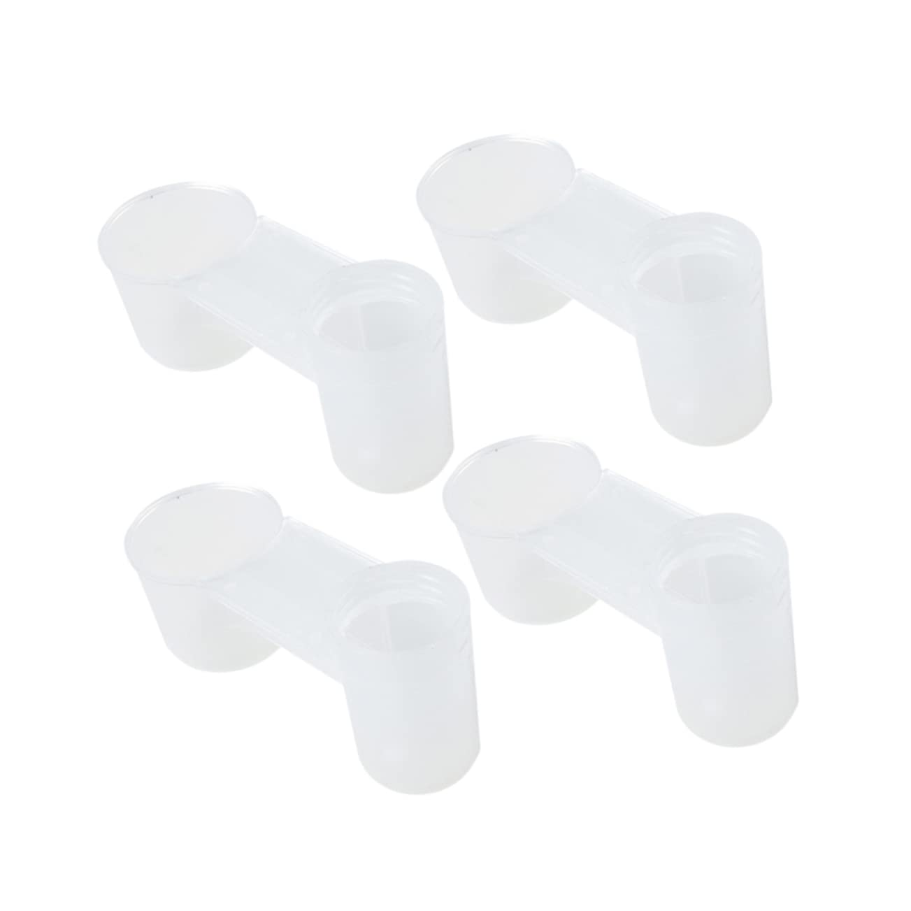 FRCOLOR Abbeveratoio per Uccelli e Piccioni in Plastica Bianca Doppia Porta, Resistente e Facile da Pulire, per Negozio di Animali o Uso Domestico, Confezione da 10 Pezzi