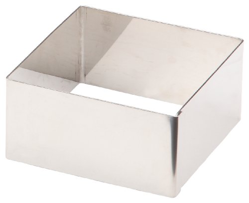Lacor 68480 Cercle Carre pour Pâtisserie en Inox 8 X 8 cm, Argent