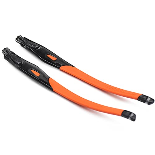 SOODASE Naranja Caucho Patas de Repuesto con Marco Negro Transparente por Oakley Crosslink Sweep/Switch Marco de los Lentes